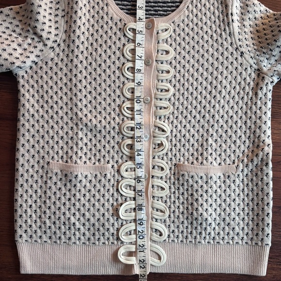 Stunning Blue & Blush Cream Cardigan with Fantastic Details. J. Crew Black Tag. - Picture 7 of 9